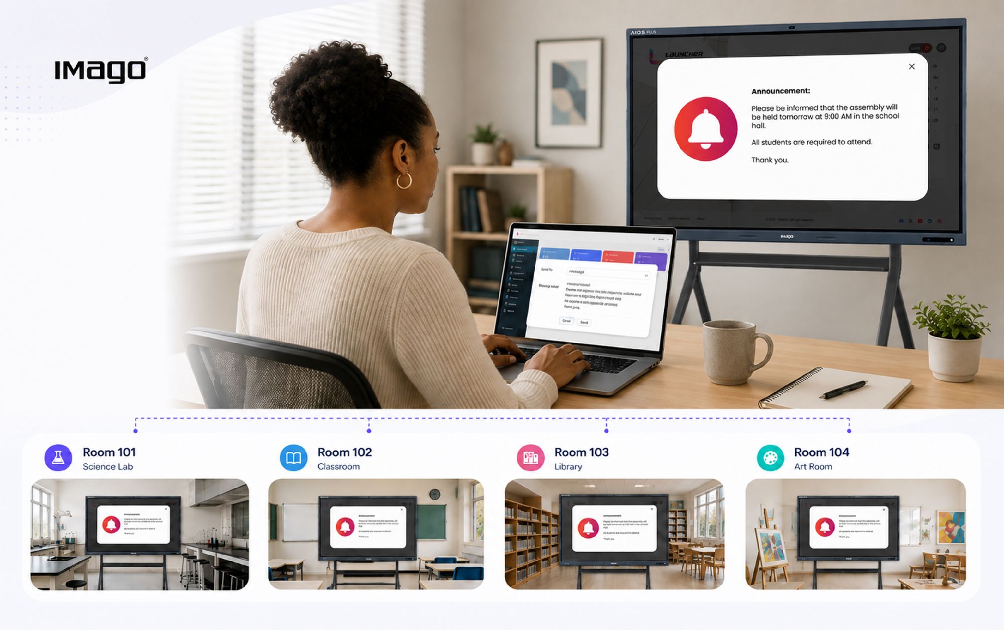 How to Send One Message to 20 Different Rooms at the Same Time?